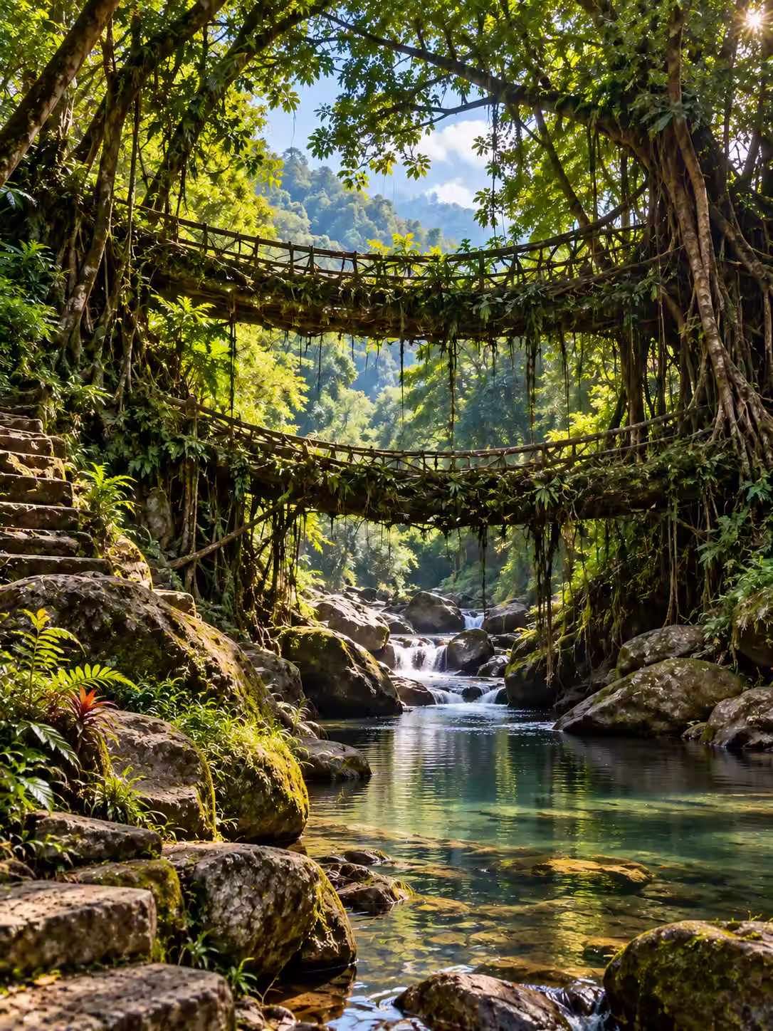 Meghalaya Nature Trail - Cascading Nohkalikai Falls