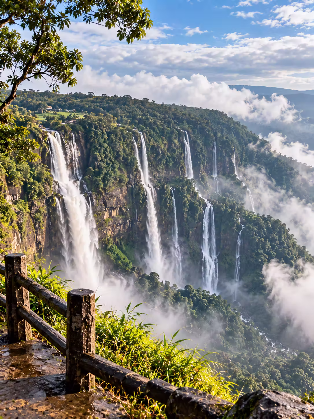 Meghalaya Nature Trail - Cascading Nohkalikai Falls