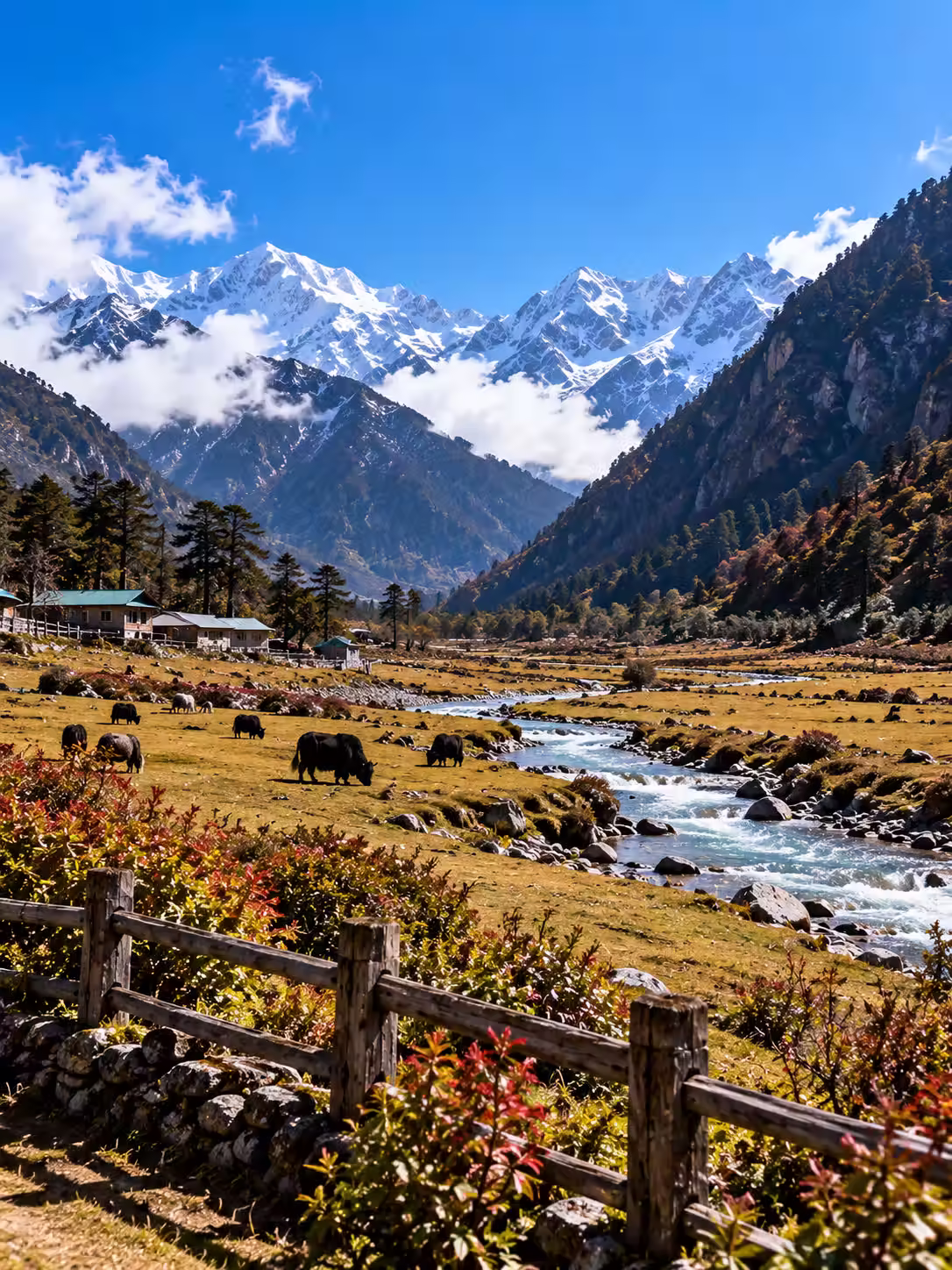 North Sikkim Frontier - Rugged high Himalayan ridge