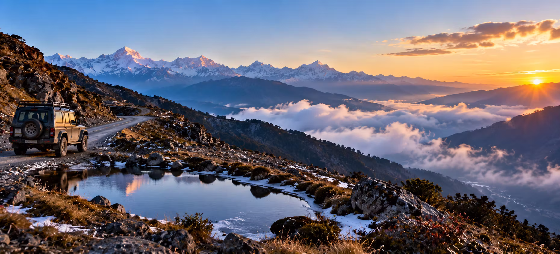 Elephant-shaped Kupup Lake situated near Indo-China border ridge